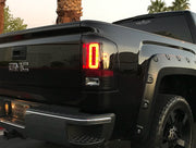 GMC Sierra 1500 14-18 &amp; 2500/3500 14-19 Tail Lights OLED in Dark Red Smoked