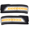 Dodge 19-24 RAM 1500 Side Mirror Lenses (2-Piece Set) Scanning LED Turn Signals - Multiple Lens & Colors - AMBER / CLEAR