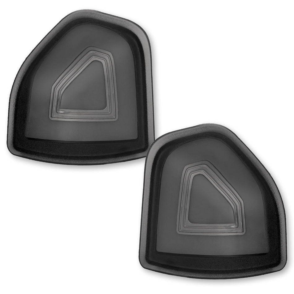 Dodge 10-24 RAM 1500 Corner Side Tow Mirror Turn Signal Light (2-Piece Set) with Amber LED Turn Signals - Smoked Lens
