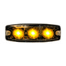 Universal 3-LED 12 Function 3.5" Ultra-Thin 0.25" Emergency Flashing Strobe Light - Multiple Colors - AMBER