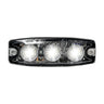 Universal 3-LED 12 Function 3.5" Ultra-Thin 0.25" Emergency Flashing Strobe Light - Multiple Colors - WHITE