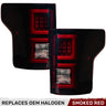 Ford F150 15-17 Ultra Bright LED Tail Lights (Replaces Factory/OEM Halogen Only) - Multiple Lens - SMOKED RED