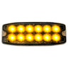 Universal 12-LED 30 Function 5.25" Ultra-Thin 0.25" Emergency Flashing Strobe Light - Multiple Colors - AMBER