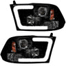 Dodge RAM 1500 09-23 Classic Body Projector Headlights OLED Halos & DRL - Multiple Styles - SMOKED