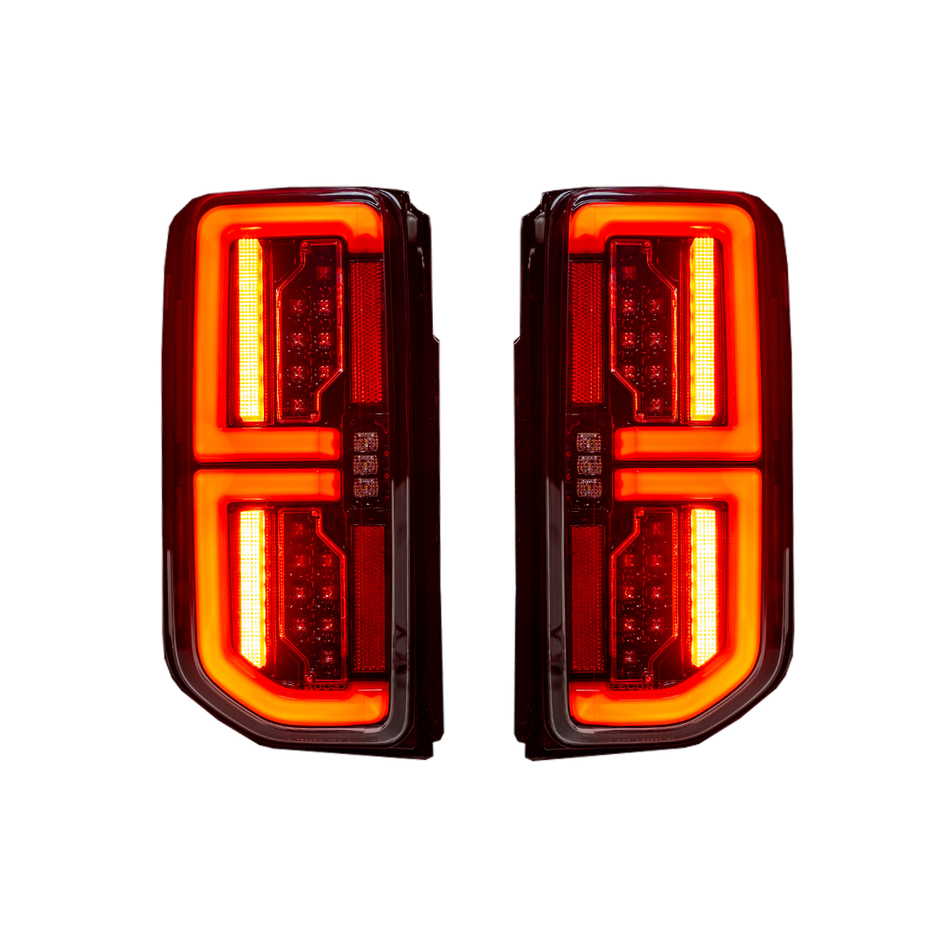 Ford 21-23 BRONCO (Replaces OEM Factory Installed HALOGEN Tail Lights) High-Powered OLED Bar Style RED Running & Brake Lights with Scanning OLED Turn Signals OLED TAIL LIGHTS - Smoked Lens