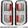 Ford 21-26 Bronco Tail Lights High-Powered OLED Bar Style Running & LED Brake Lights, Includes OLED Startup Sequence - Multiple Options - CLEAR / FACTORY HALOGEN