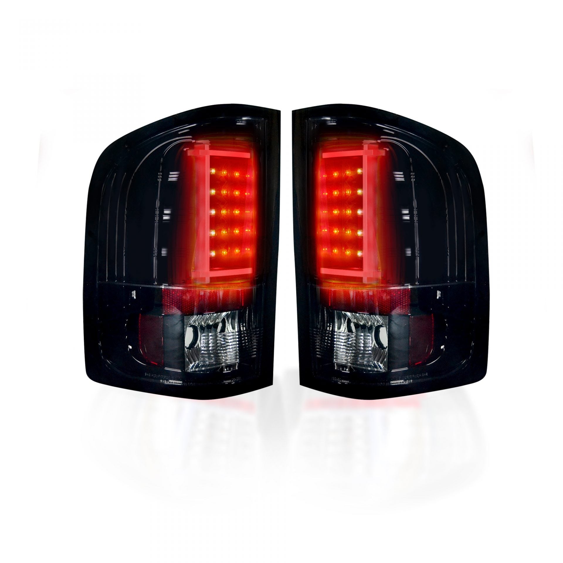 Chevy Silverado Single-Wheel 07-13 &amp; Dually 07-14 &amp; GMC Sierra 07-14 Tail Lights OLED in Red