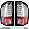 Chevy Silverado 07-13 1500, 2500, 3500 Ultra Bright OLED Tail Lights (Fits Single Wheel Only) - Multiple Lens - CLEAR