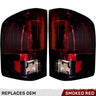 Chevy Silverado Dually 07-14 & GMC Sierra Dually 07-14 Ultra Bright OLED Tail Lights - Multiple Lens - SMOKED RED