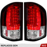 Chevy Silverado 07-13 1500, 2500, 3500 Ultra Bright OLED Tail Lights (Fits Single Wheel Only) - Multiple Lens - RED