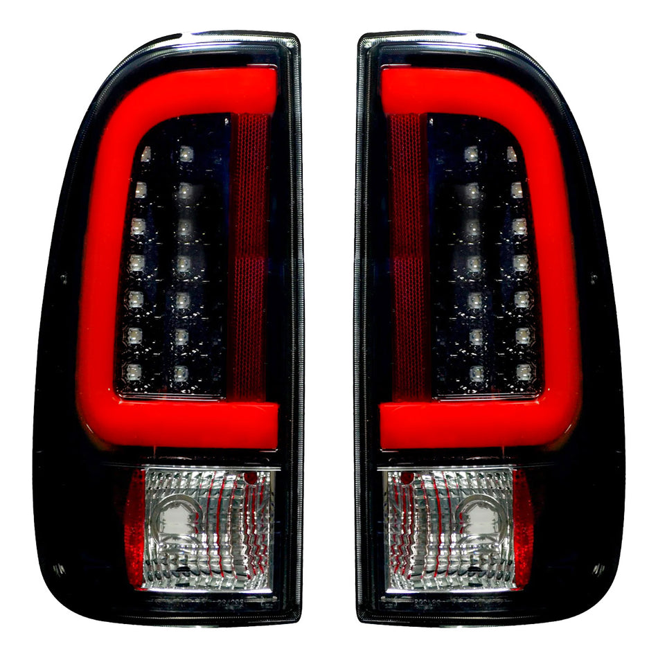 Ford F150 97-03 Straight Side OLED Tail Lights - Smoked Lens