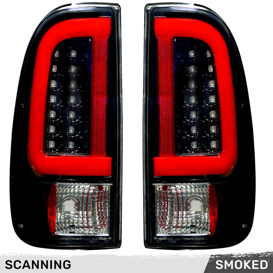 Ford Super Duty F250HD/F-250/F-350/F-450/F-550 08-16 Tail Lights Scanning OLED in Smoked
