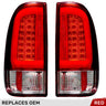 Ford F150 97-03 Straight Side OLED Tail Lights - Multiple Options - RED