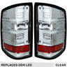 Chevy Silverado 2500/3500 16-19 (Fits Single-Wheel Only & Replaces Factory OEM LED Tail Lights Only) OLED Tail Lights in Multiple Lens - CLEAR