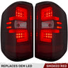 GMC Sierra Dually 3500 15-19 (Replaces Factory LED Style Only) OLED Tail Lights - Multiple Lens - DARK SMOKED RED