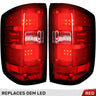 Chevy Silverado 1500 16-18 (Replaces Factory/OEM LED Tail Lights Only) OLED Tail Lights in Multiple Lens - RED