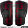 Ford Super Duty 17-19 Ultra Bright OLED Tail Lights (Replaces Factory/OEM LED) - Multiple Lens - SMOKED