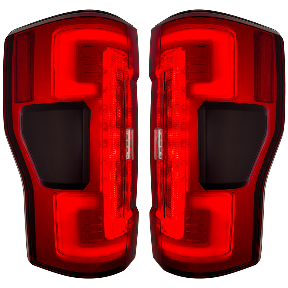 Ford Super Duty F250/350/450/550 17-19 (Replaces OEM LED) Tail Lights OLED in Red