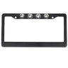 Universal Aluminum Standard U.S License Plate Frame with 4 XML CREE LED Reverse Lights - Multiple Options - BLACK ALUMINUM