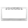 Universal Aluminum Standard U.S License Plate Frame with 4 XML CREE LED Reverse Lights - Multiple Options - BRUSHED ALUMINUM