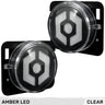 Jeep Wrangler JK 07-18 Front Round Ultra Bright Hexagon OLED Fender Lights - Multiple Options - AMBER / CLEAR