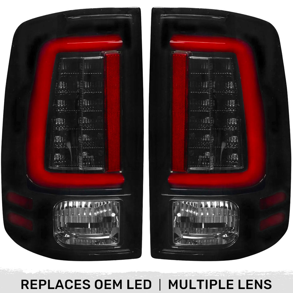 Dodge RAM 1500 13-18 Ultra Bright OLED Tail Lights (Replaces Factory LED Only) - Multiple Lens