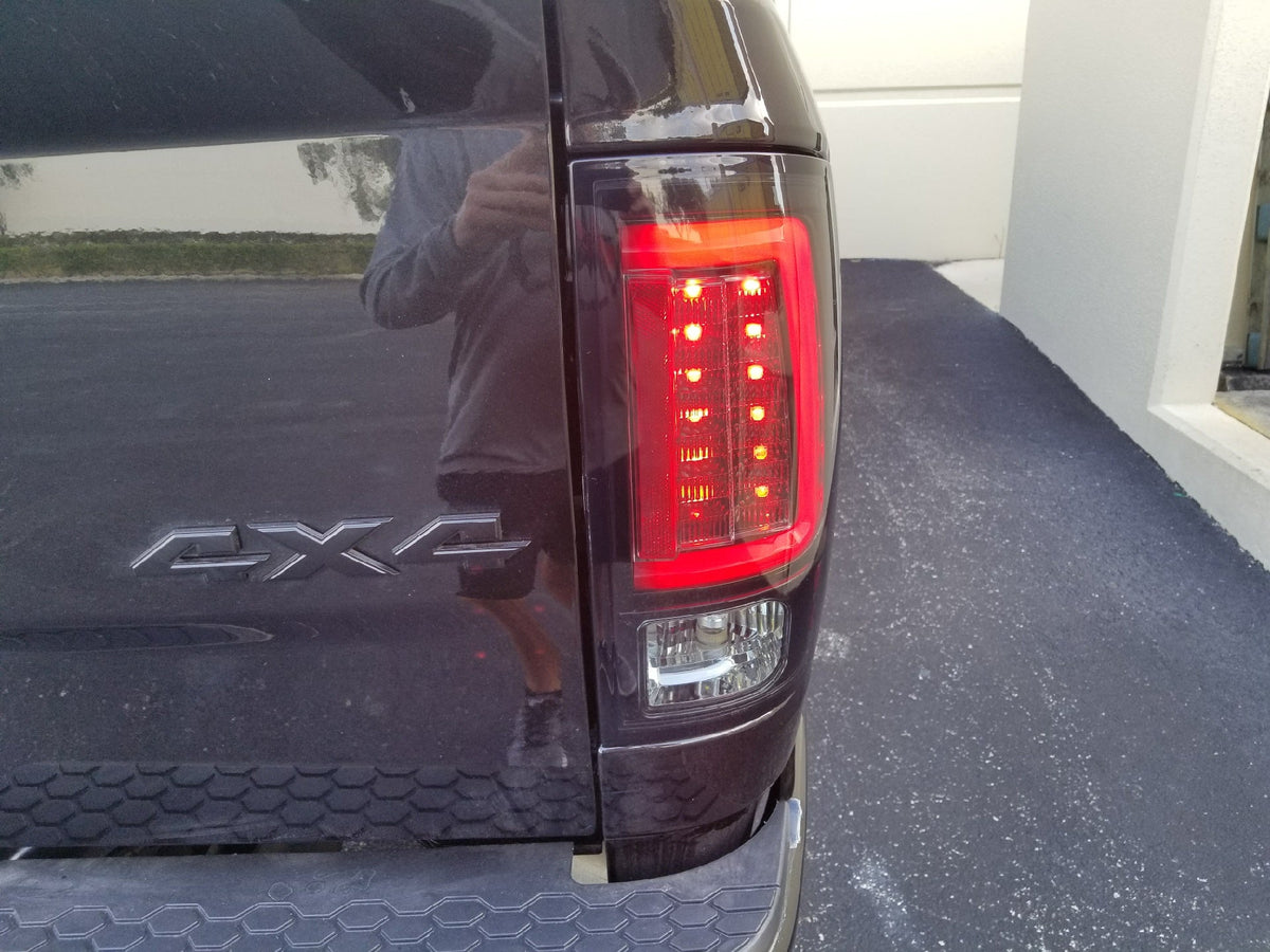 Dodge RAM 1500/2500/3500 13-18 (Replaces OEM LED) Tail Lights OLED in Smoked