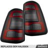 Dodge RAM 1500 19-24 Ultra Bright OLED Tail Lights w/ Scanning Amber Turn Signals (Replaces Factory/OEM Halogen Only) - Multiple Lens - SMOKED