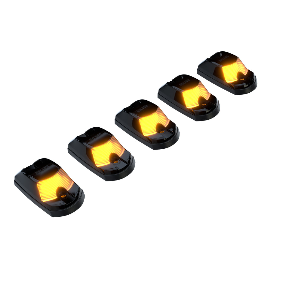 Ford Super Duty 17-24 (5-Piece Set) Cab Light LED Smoked Lens Amber - (Attn: This part is for Ford trucks that DID NOT come with factory installed cab roof lights)