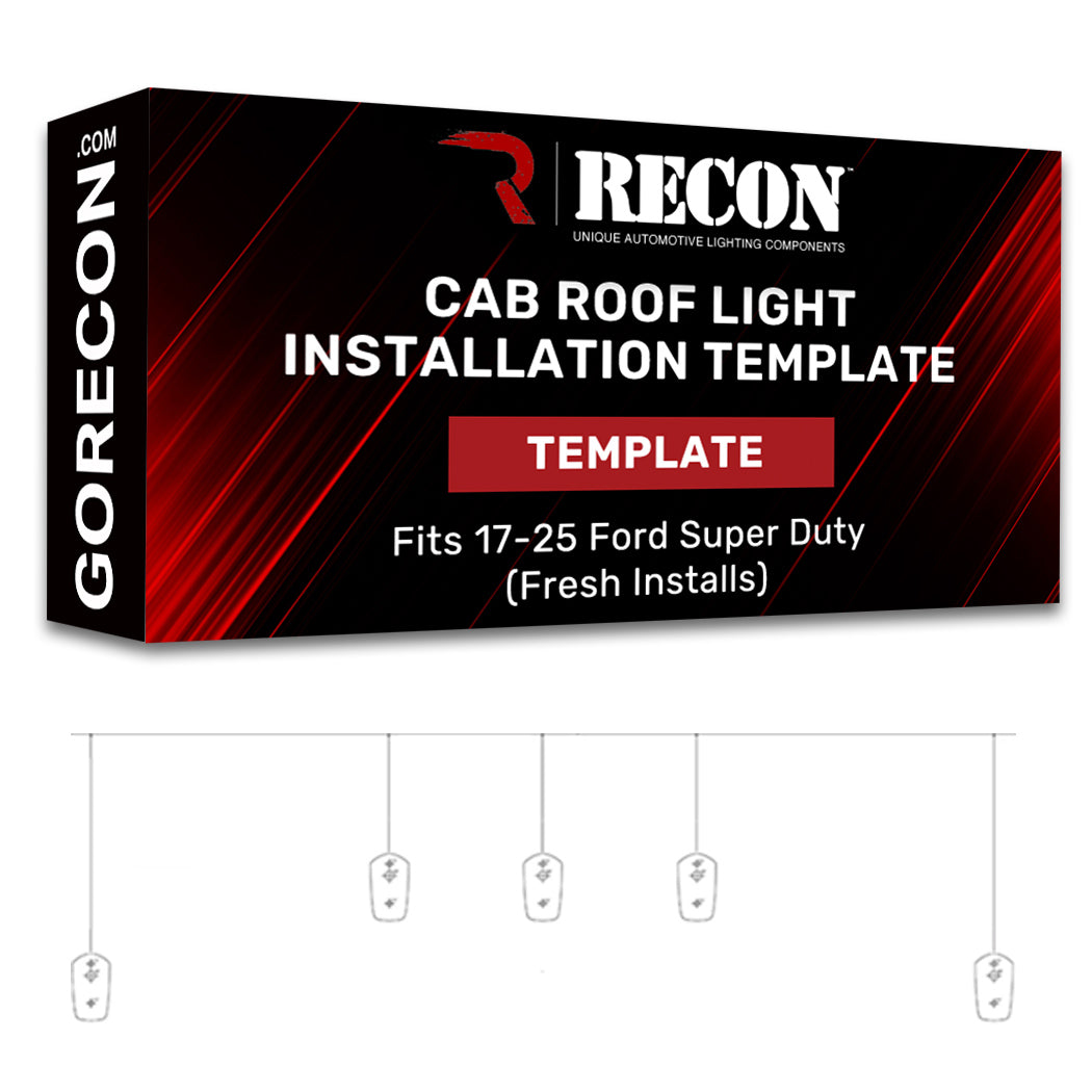 スカイロードページ Template for installing 264342 series cab roof lights – GoRECON