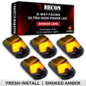 Ford Super Duty 17-26 5-Piece Cab Roof Light Set 2-Way Front & Rear Facing Ultra High-Power LEDs Multiple Lens & Colors - (ATTN: For models that DID NOT come with factory cab roof lights) - AMBER / SMOKED