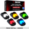 Ford 17-26 Super Duty 5-Piece Ultra Bright RGB Multi-Colored LED Cab Roof Lights Bluetooth App (Fresh Install: For Models that DID NOT come with factory cab lights) - Multiple Lens - SMOKED