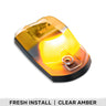 Ford Super Duty 17-26 Single 1-Piece Cab Roof Light 2-Way Front & Rear Facing Ultra High-Power LEDs Multiple Lens & Colors - AMBER / CLEAR