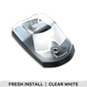 Ford Super Duty 17-26 Single 1-Piece Cab Roof Light 2-Way Front & Rear Facing Ultra High-Power LEDs Multiple Lens & Colors - WHITE / CLEAR