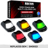 Ford 17-22 Super Duty 5-Piece Ultra Bright RGB Multi-Colored LED Cab Roof Lights Bluetooth App (Replaces Factory Cab Lights Only) - Multiple Lens - SMOKED