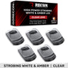 Ford Super Duty 17-22 (5-Piece) Cab Roof Light Kit Strobe LED White & Amber - Multiple Lens - CLEAR