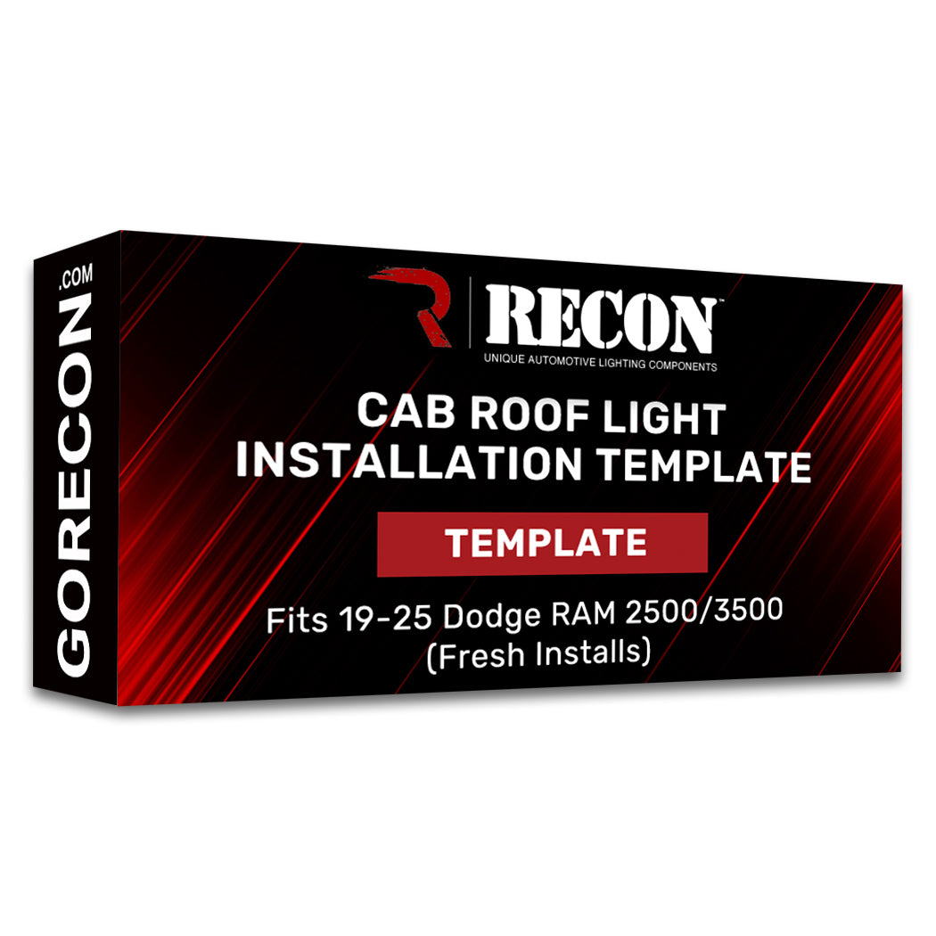 Template for installing 264345 series cab roof lights - GoRECON