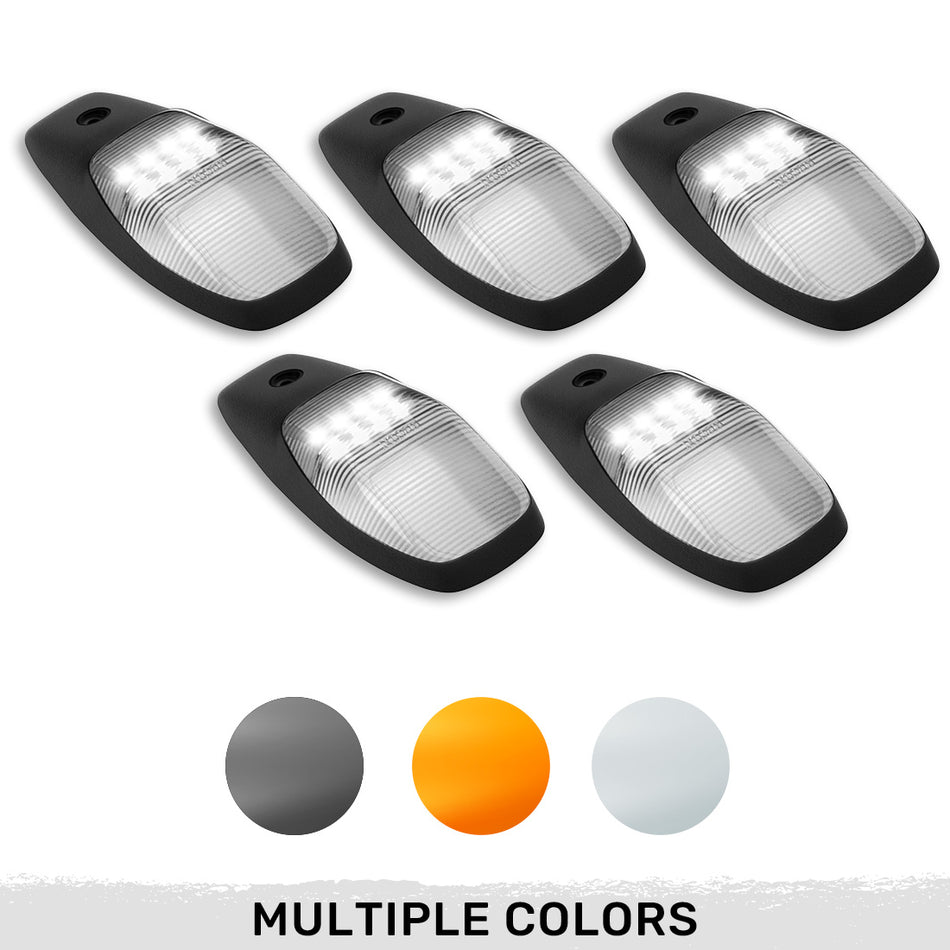 Dodge RAM HD 2500/3500 19-24 5 Piece Cab Roof Light Set 2-Way Front & Rear Facing Ultra High-Power LEDs Multiple Lens & Colors