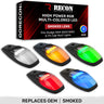 Dodge 19-26 RAM 2500/3500 5-Piece Ultra Bright RGB Multi-Colored LED Cab Roof Lights Bluetooth App (Replaces Factory/OEM Cab Lights Only) - Multiple Lens - SMOKED