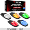 Dodge 19-26 RAM 2500/3500 5-Piece Ultra Bright RGB Multi-Colored LED Cab Roof Lights Bluetooth App (Replaces Factory/OEM Cab Lights Only) - Multiple Lens - CLEAR