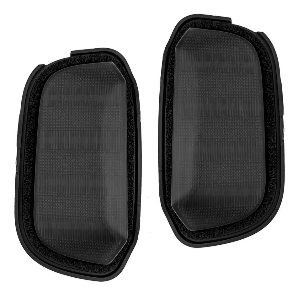 GMC 19-26 Sierra 1500 & Chevy Silverado 1500 Ultra High Power Quad White LED Mirror Puddle/Spot Lights - Smoked Lens