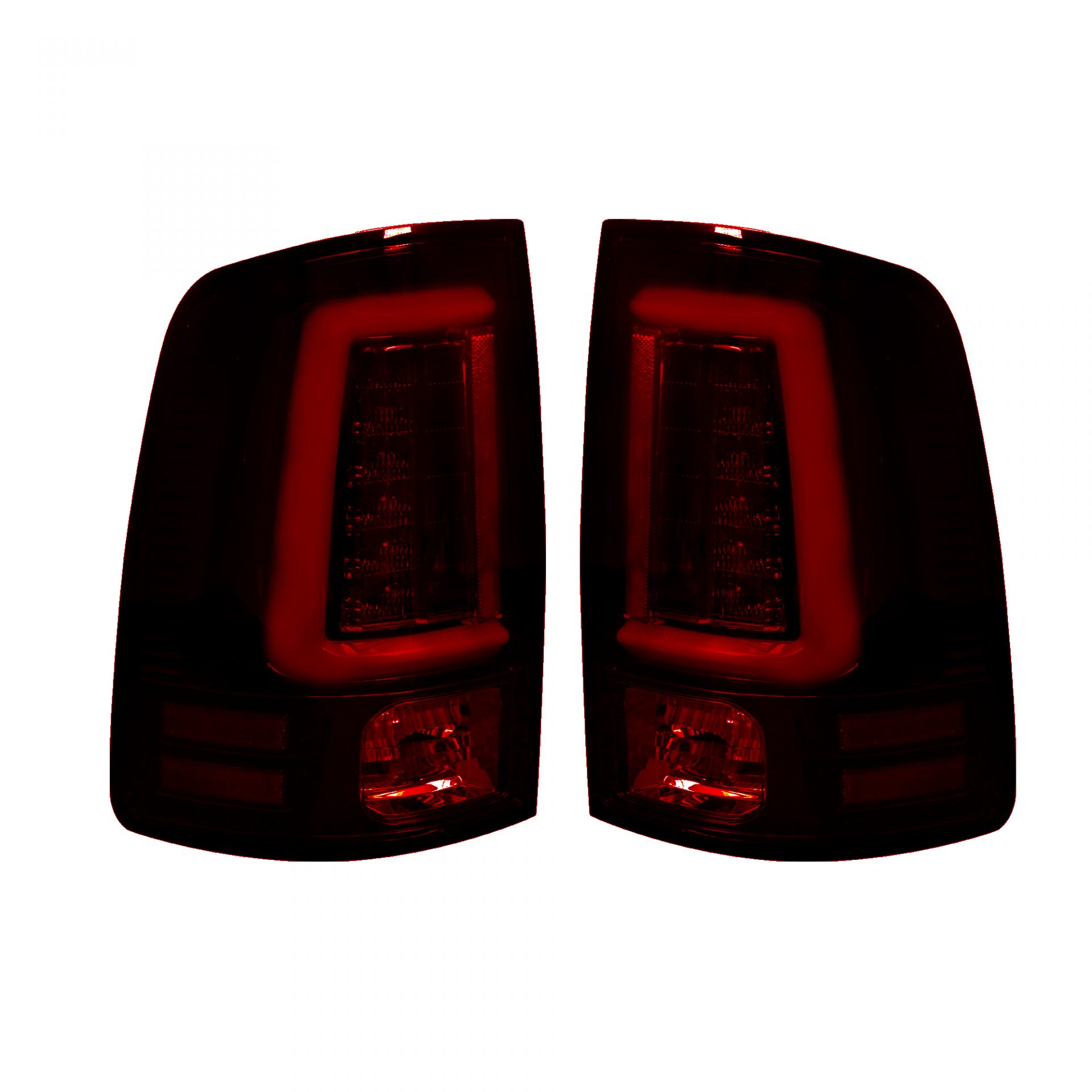 Dodge RAM 1500 09-18 &amp; 2500/3500 10-18 (Replaces OEM Halogen) Tail Lights OLED in Red