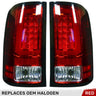 GMC Sierra 07-13 (Single Wheel Trucks) Tail Lights Ultra Bright OLED Running DRL Lights - Multiple Lens - RED