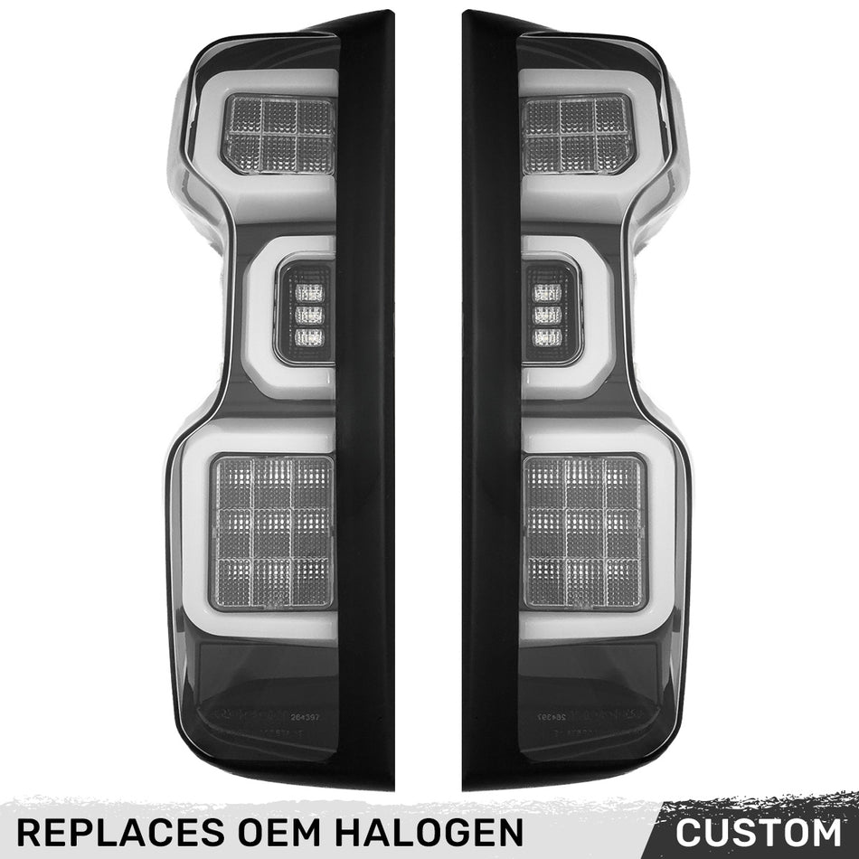 Chevy 19-25 Silverado 1500 Ultra Bright OLED Tail Lights Custom Painted Onyx Black WA8555 (Replaces Factory/OEM Halogen Tail Lights Only) - Custom