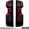 Chevy Silverado 2500/3500 20-23 Ultra Bright OLED Tail Lights (Replaces Factory/OEM LED Tail Lights Only) - Multiple Lens - SMOKED