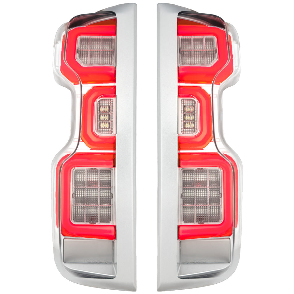 Chevy 20-23 Silverado 2500/3500 Ultra Bright OLED Tail Lights Custom Painted Olympic White WA8624 (Replaces Factory/OEM LED Tail Lights Only) - Custom