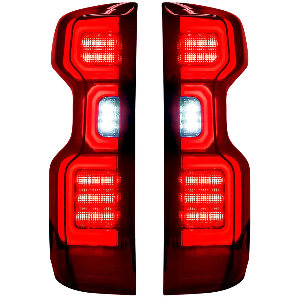 Chevrolet Silverado 2500/3500 20-23 (Replaces OEM Halogen) Tail Lights OLED Red Smoked