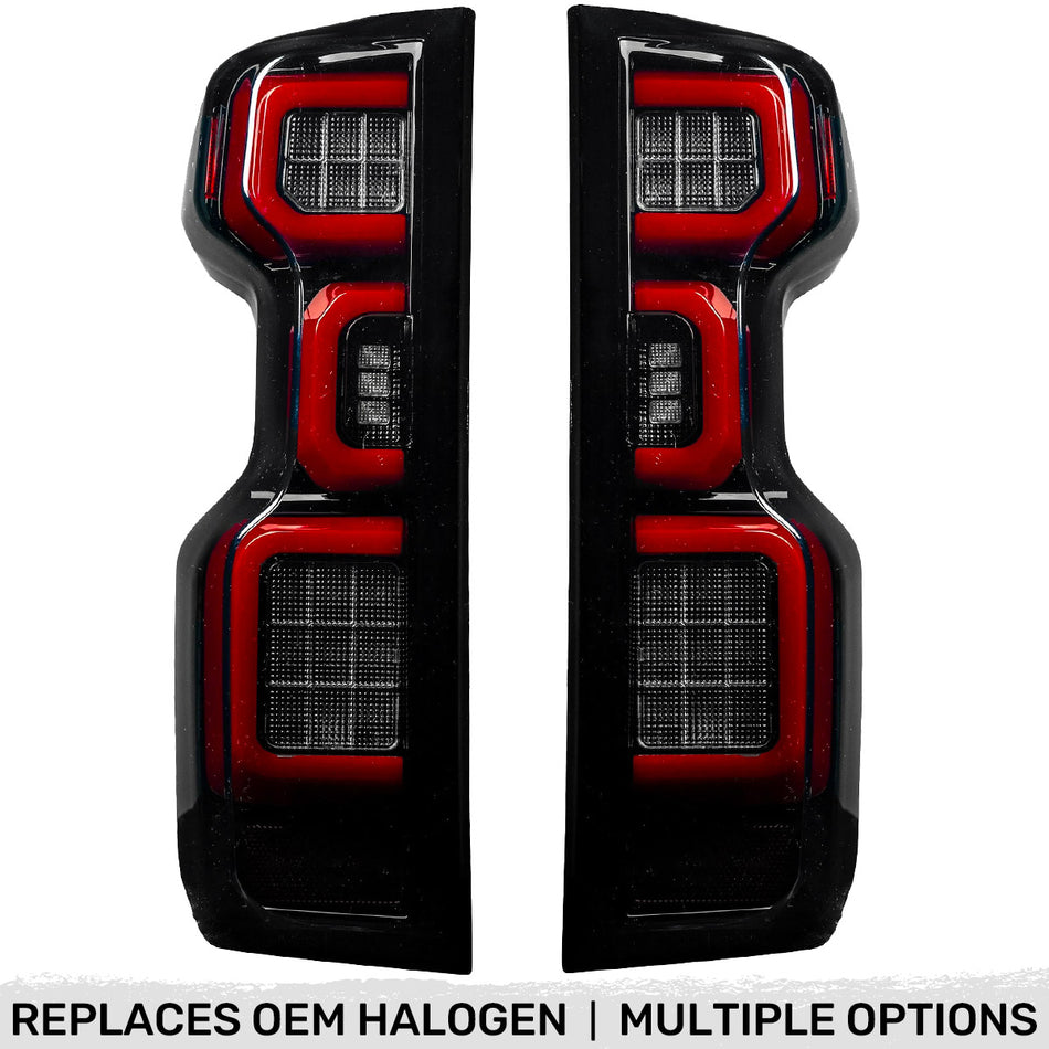 Chevy Silverado 1500 19-23 Ultra Bright OLED Tail Lights (Replaces Factory/OEM Halogen Tail Lights Only) - Multiple Lens