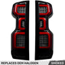 Chevy Silverado 1500 19-26 Ultra Bright OLED Tail Lights (Replaces Factory/OEM Halogen Tail Lights Only) - Multiple Lens - SMOKED