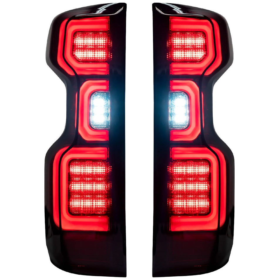 Chevy Silverado 2500/3500 24-26 Ultra Bright OLED Tail Lights (Replaces Factory/OEM Halogen Tail Lights Only) - Multiple Lens